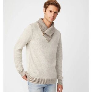 New GUESS Clay Shawl Zip Sweater SZ L